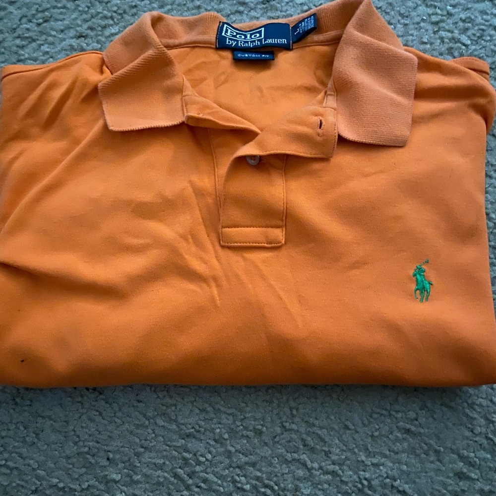 Orange polo men’s shirts